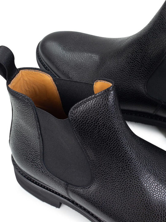 Leder Schwarz Chelsea Stiefeletten