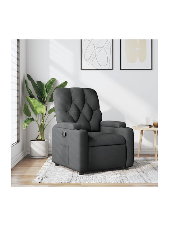 Relaxsessel mit Fußhocker Dark Grey 74x86.5x93.5cm
