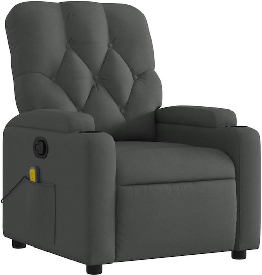 Relaxsessel Friseurwaschbecken mit Fußhocker Dark Grey 74x86.5x93.5cm