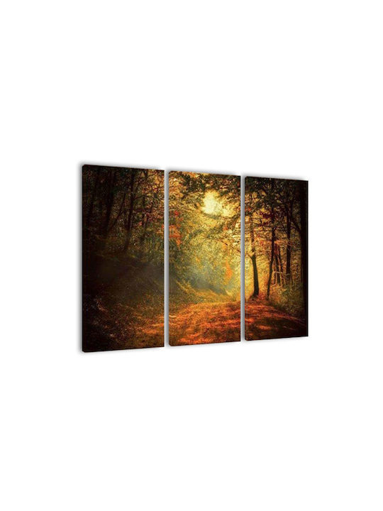 I-gallery Road To Happiness Τρίπτυχος Πίνακας σε Καμβά 60x40cm