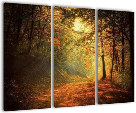 I-gallery Road To Happiness Τρίπτυχος Πίνακας σε Καμβά 60x40cm