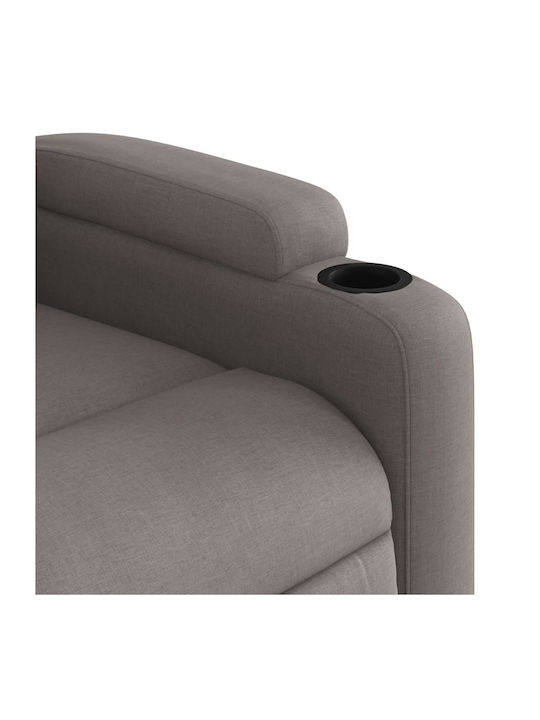 Fotoliu Relax Masaj cu Puf Taupe 74x86.5x93.5cm
