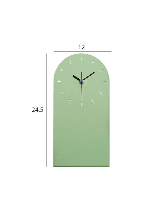 HomeMarkt HomeMarkt Metal Green Tabletop Clock HM4339.02
