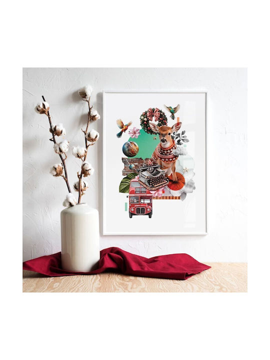 Walls Poster Retro Christmas Deer