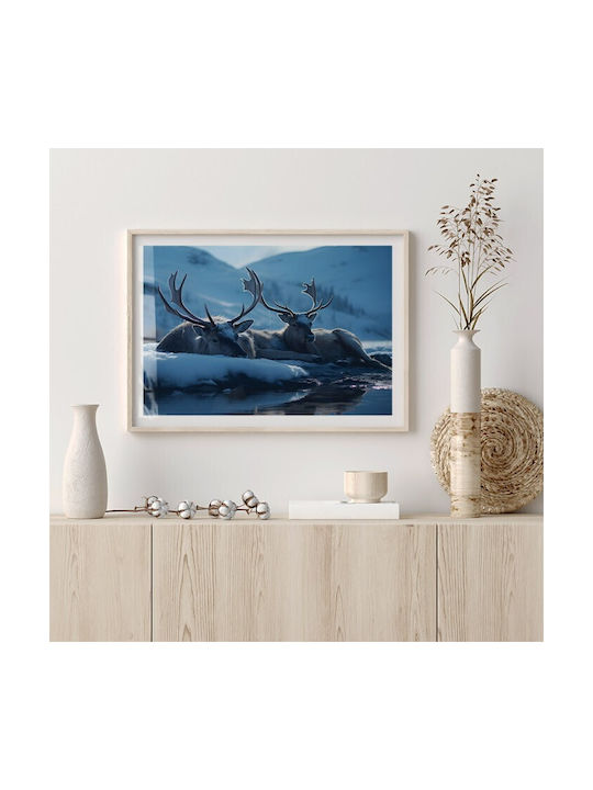 Walls Afiș Reindeer On Snow 100x70cm