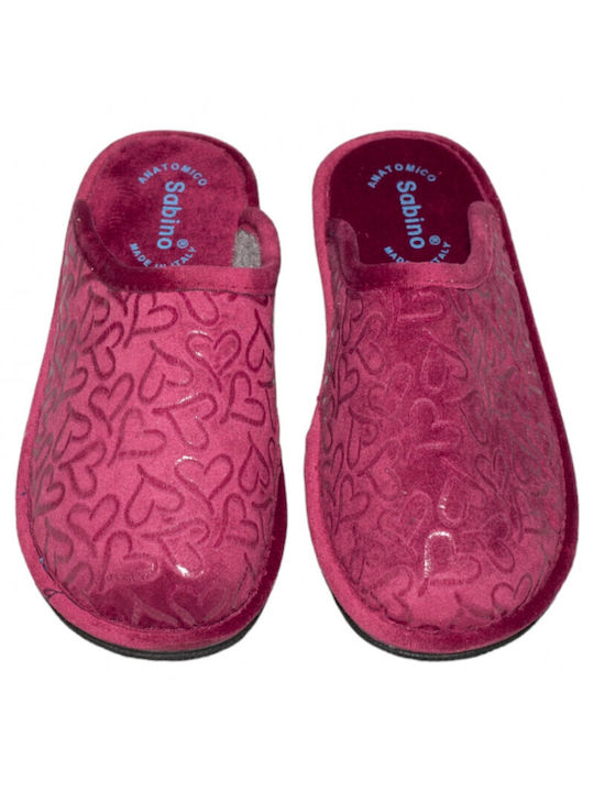 Sabino Winter Women's Slippers in Burgundy color