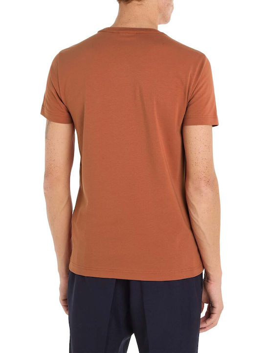 Calvin Klein Men's Short Sleeve Blouse Orange