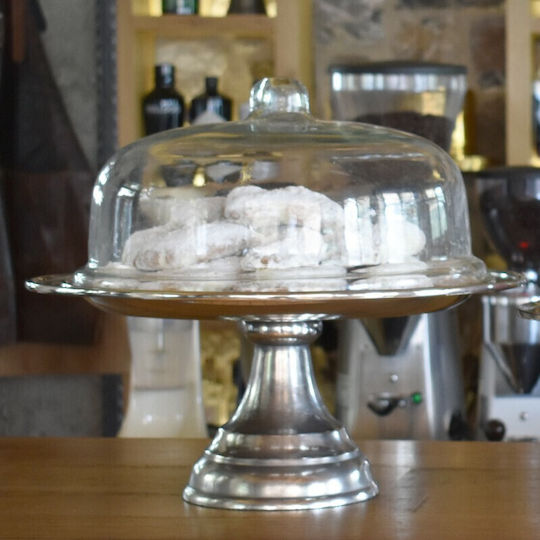 Karni Cake Stand Silver 40x40x38cm