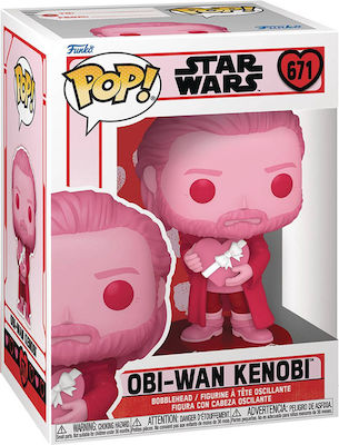 Funko Pop! Filme: Star Wars - Valentines S4 Obi-wan Kenobi 671 Cap de bobble