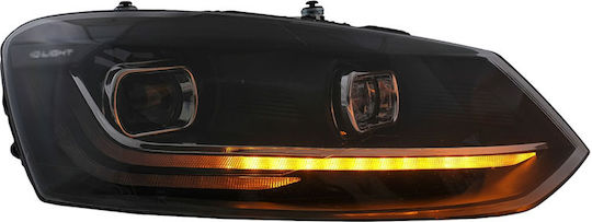 Dynamic Μπροστινά Φανάρια Led για Volkswagen Polo 09-17 2τμχ