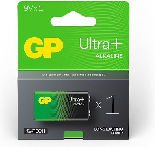 GP Batteries Ultra Plus Αλκαλική Μπαταρία 9V 1τμχ