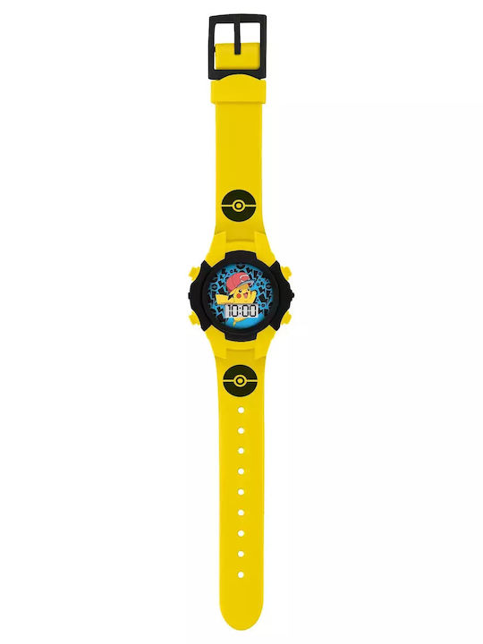 Disney Kinder-Digitaluhr Pokemon mit Kautschuk/Plastikarmband Gelb