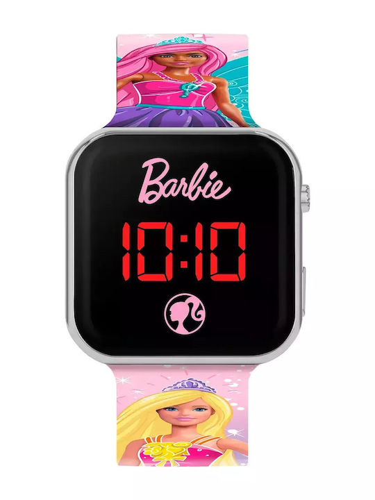 Disney Παιδικό Ψηφιακό Ρολόι Barbie Ροζ