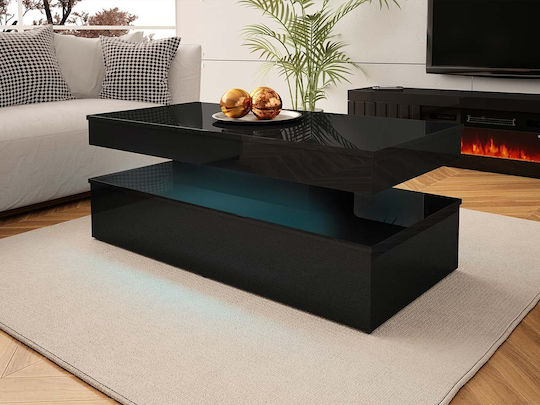 Rectangular Central Coffee Table Glossa 2D Wooden Mauro W120xL55xH49.6cm