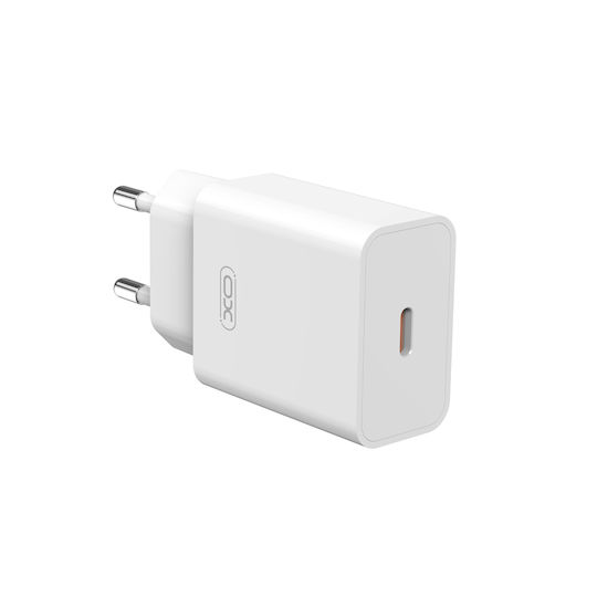 XO с USB-C порт и кабел USB-C - USB-C 20W Power Delivery / Quick Charge 2.0 Бял (L126)