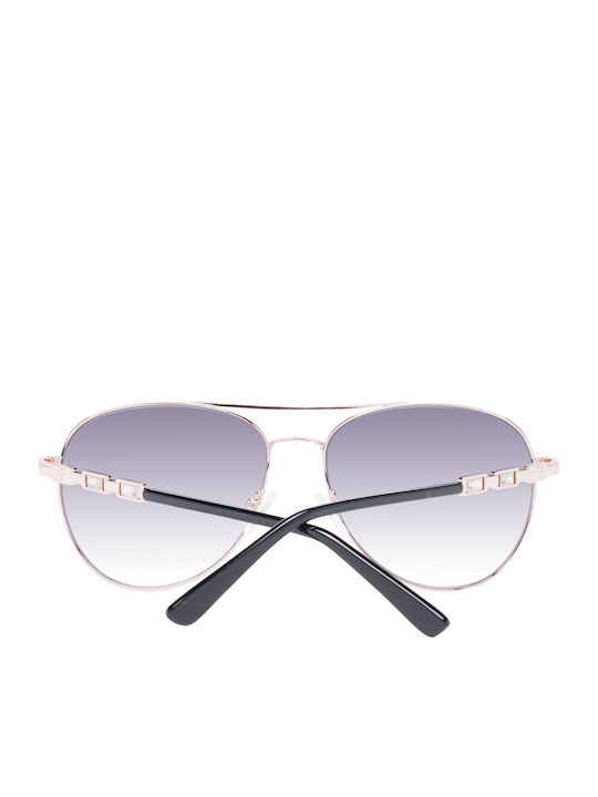 Guess Guess Damen Sonnenbrille mit Goldenem Metallrahmen und Grauem Verlaufsfarben Glas GF6143 28B