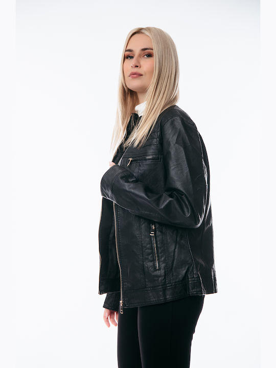 Γυναικείο Biker Jacket Μαύρο