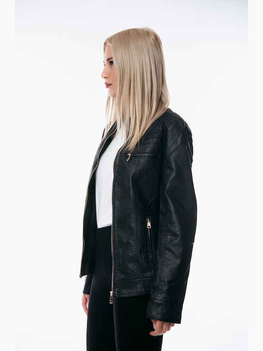 Γυναικείο Biker Jacket Μαύρο