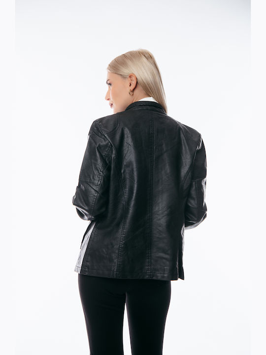 Γυναικείο Biker Jacket Μαύρο