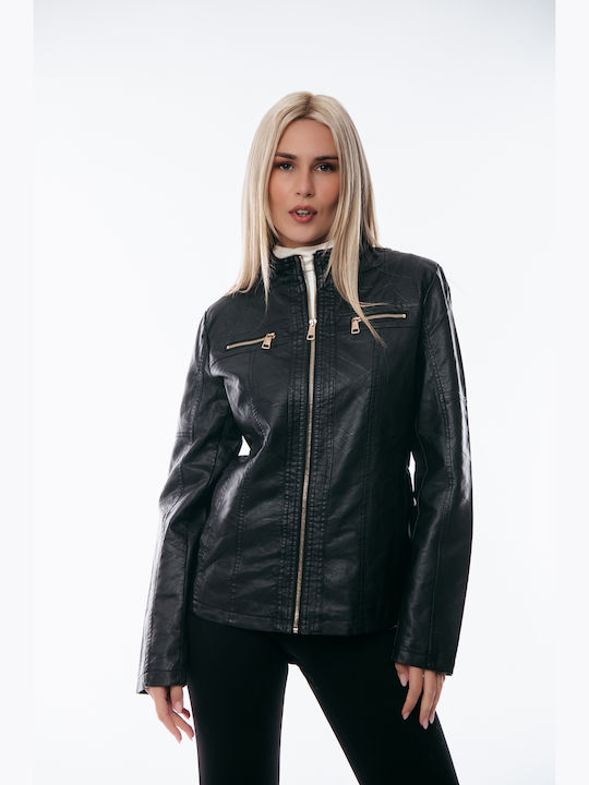 Γυναικείο Biker Jacket Μαύρο