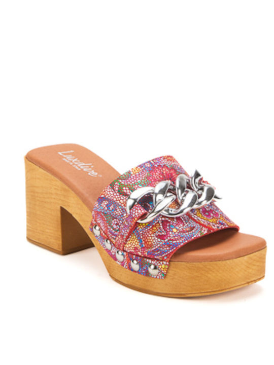 Mules with Chunky High Heel