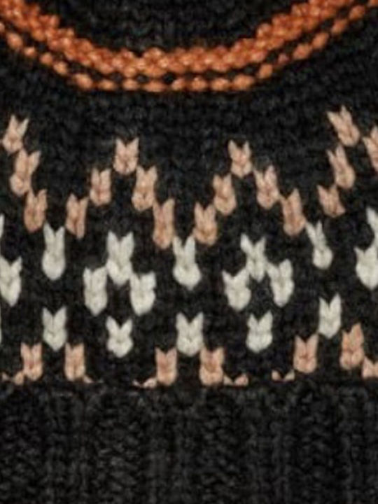 Beanie Γυναικείος Σκούφος Πλεκτός σε Μαύρο χρώμα