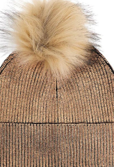 Pom Pom Beanie Beanie in Maro color