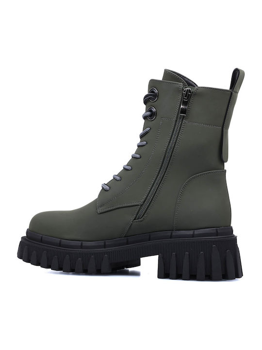 Stiefeletten Damen Dark Khaki