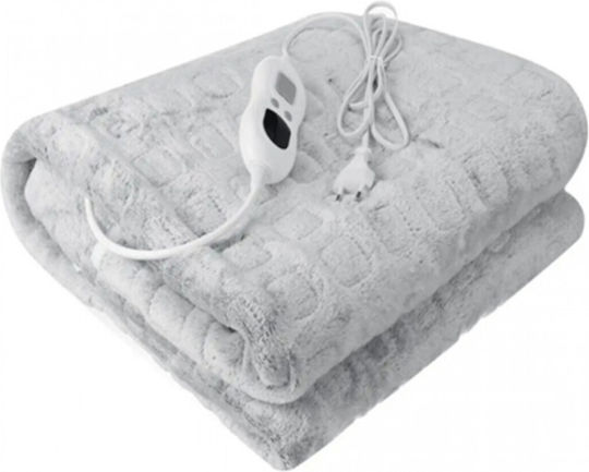 Single Electric Washable Blanket Gray 100W 80x150cm