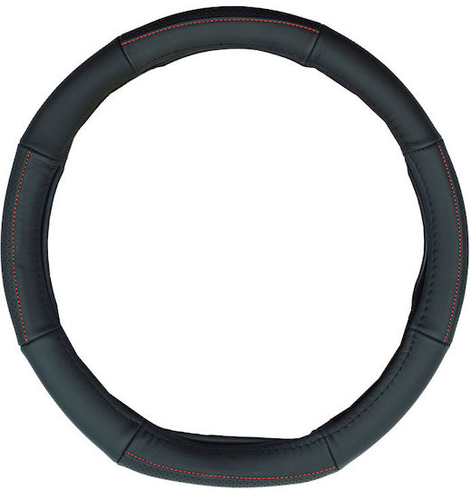Feral Car Steering Wheel Cover with Diameter 38cm made of Leatherette Black