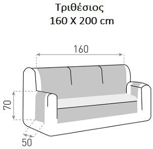 Mc Decor Sumba Impermeabil Husă Elastică Canapea cu trei locuri Grey Light Grey 130x200cm 1buc MCL.AK.SUMBA TR GKRI