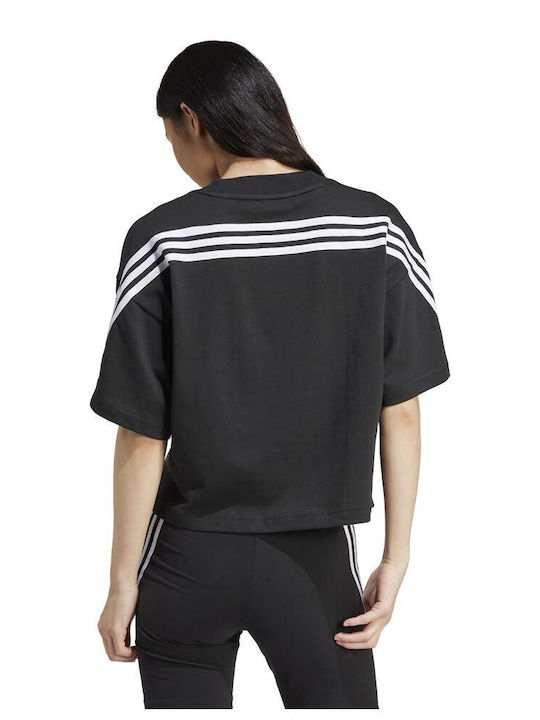 Adidas Future Icons 3-stripes Feminin Sport Tricou Negru