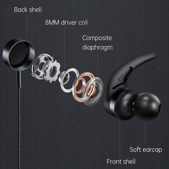 Mcdodo HP-1350 În ureche Handsfree cu două căști cu mufă Lightning Negru