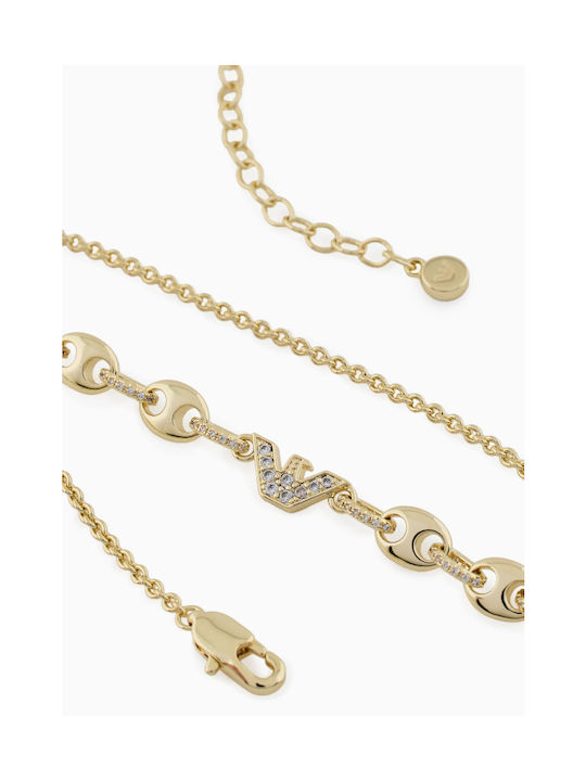 Emporio Armani Necklace Gold Plated with Zircon