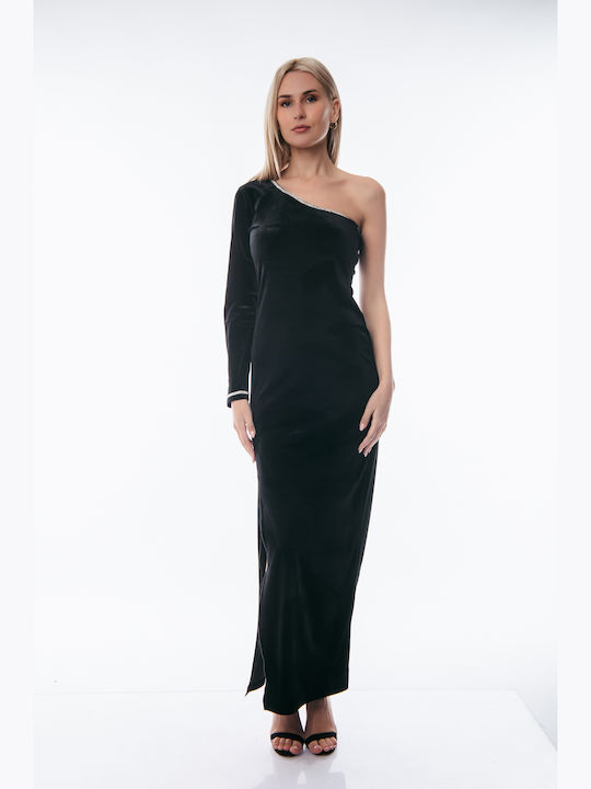 Ecstasy Maxi Abendkleid Samt Black