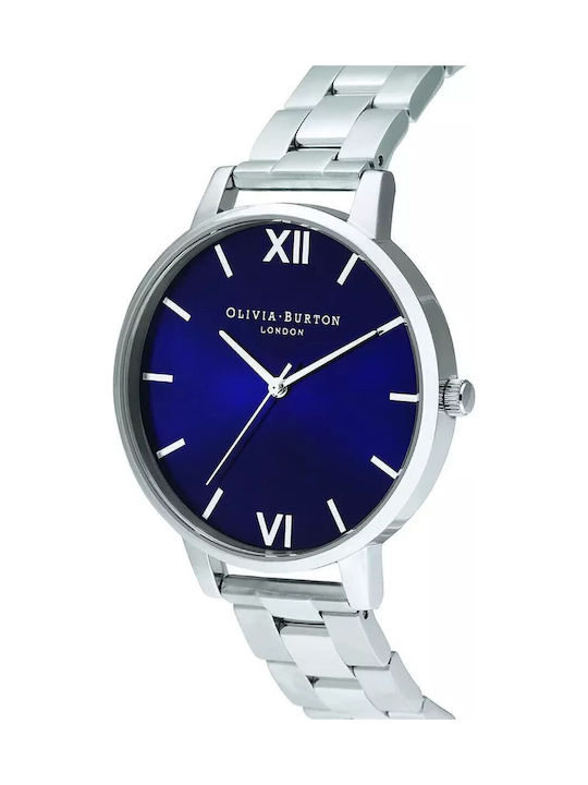 Olivia Burton Women's Watch 40mm Battery with Silver Stainless Steel Bracelet