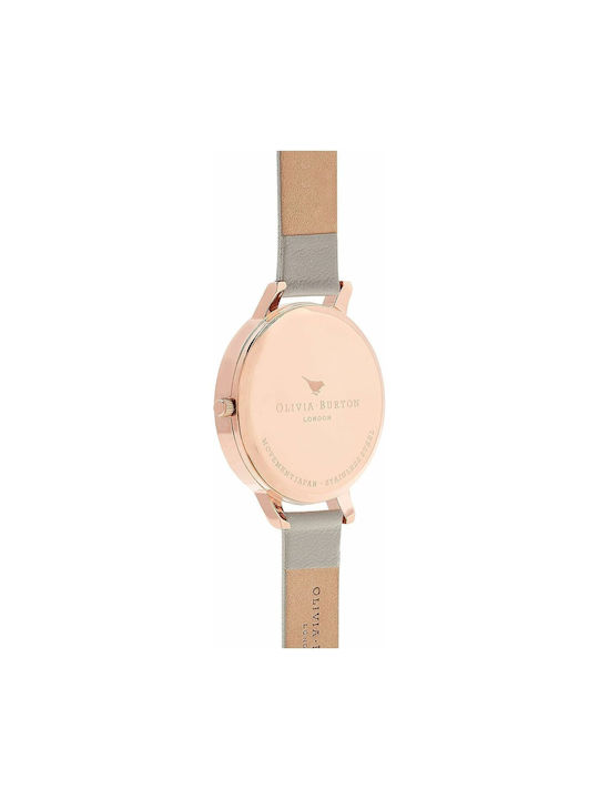 Olivia Burton Watch with Silver Leather Strap