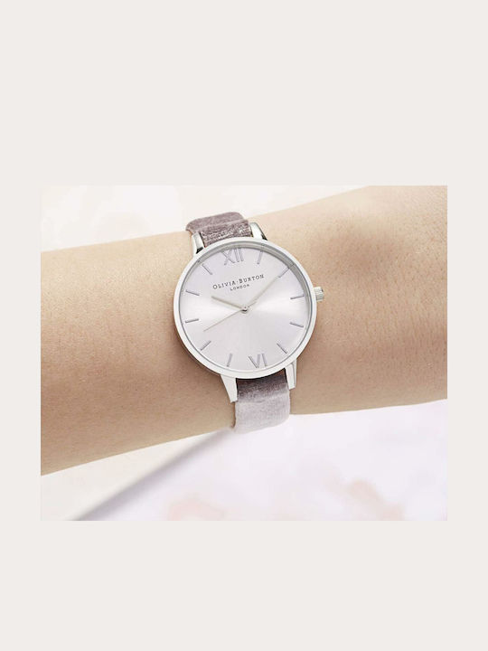 Olivia Burton Women's Watch with Silver Leather Strap