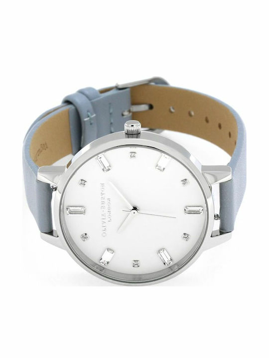 Olivia Burton Γυναικείο Ρολόι 34mm Μπαταρίας με Λευκό Δερμάτινο Λουράκι