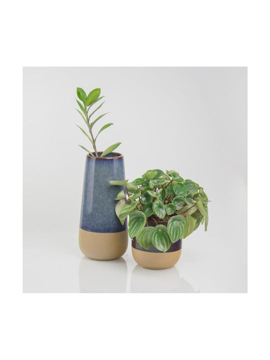 Polnix Decorative Vase Blue 13x13x27cm