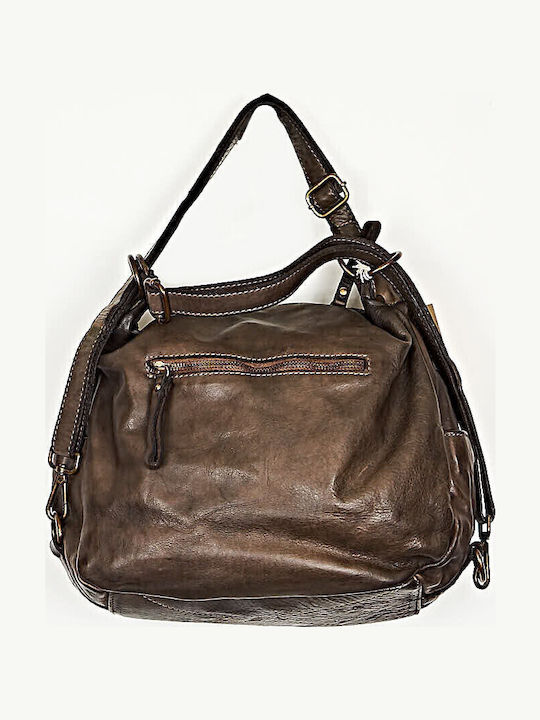 Leather Women's Bag Backpack Brown
