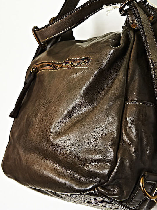 Leather Women's Bag Backpack Brown