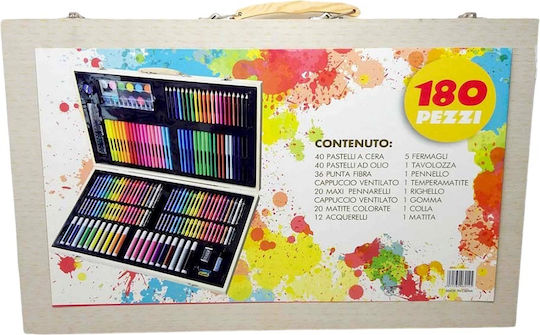 Painting Set in Case Wooden 47.2x30cm 180pcs
