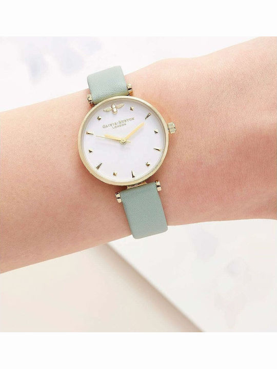 Olivia Burton Ρολόι Μπαταρίας με Δερμάτινο Λουράκι