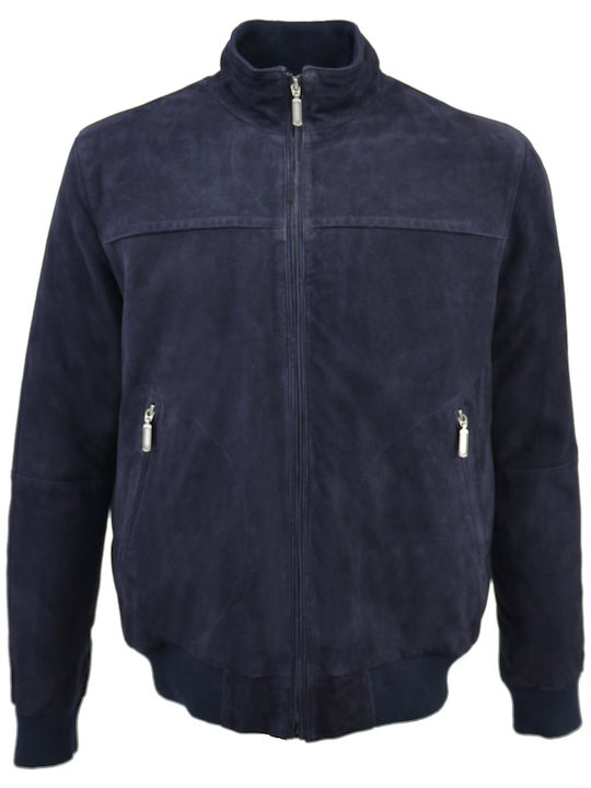 Leather Jacket Navy