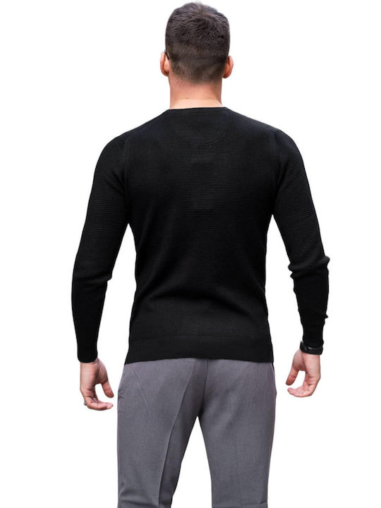 Vittorio Artist Herren Langarm-Pullover BLACK