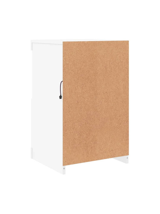 Rectangular Wooden Side Table White M37xL41xH67cm
