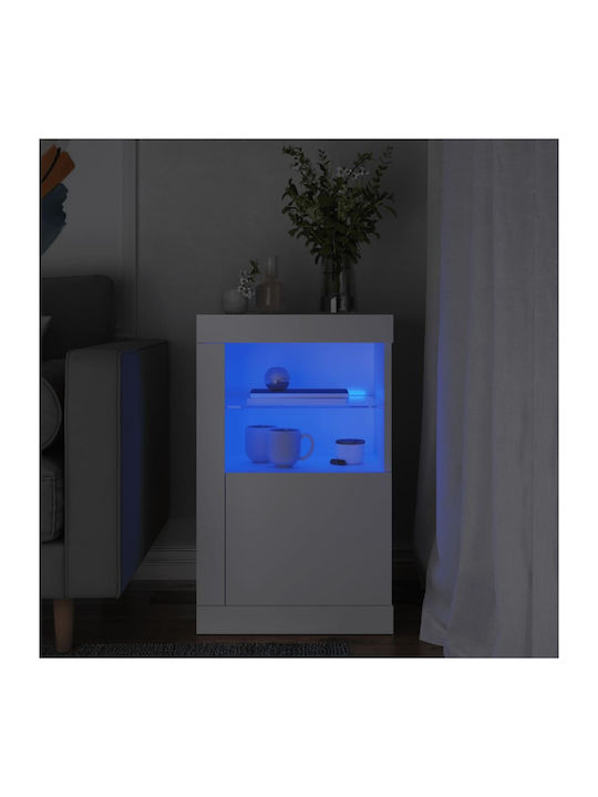 Rectangular Wooden Side Table White M37xL41xH67cm