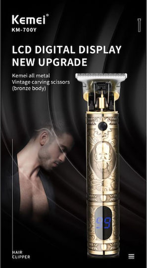 Kemei Rechargeable Hair Clipper Gold KM-700Y