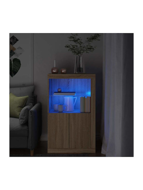 Masă Laterală Rectangulară Din Lemn Bej L41xL37xÎ67cm